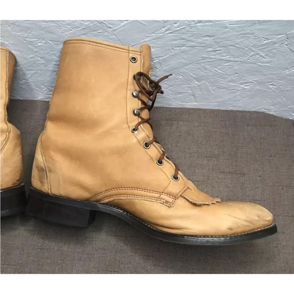 Unbranded Packer Logger Boots Size 10.5D Tan Brown Leather - Picture 10 of 15